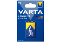 Varta Longlife Power 9V PP3 6LR61 Alkaline Battery | 1 Pack